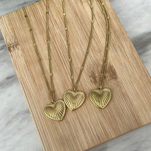 Striped Heart Necklace