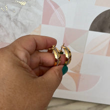 Two Tone Small Hoops