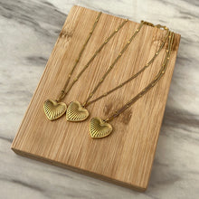 Striped Heart Necklace