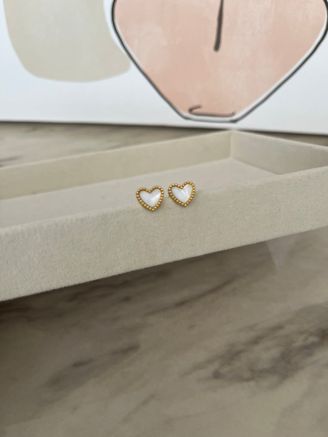 Jing Jang Heart Studs