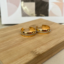 Two Tone Small Hoops