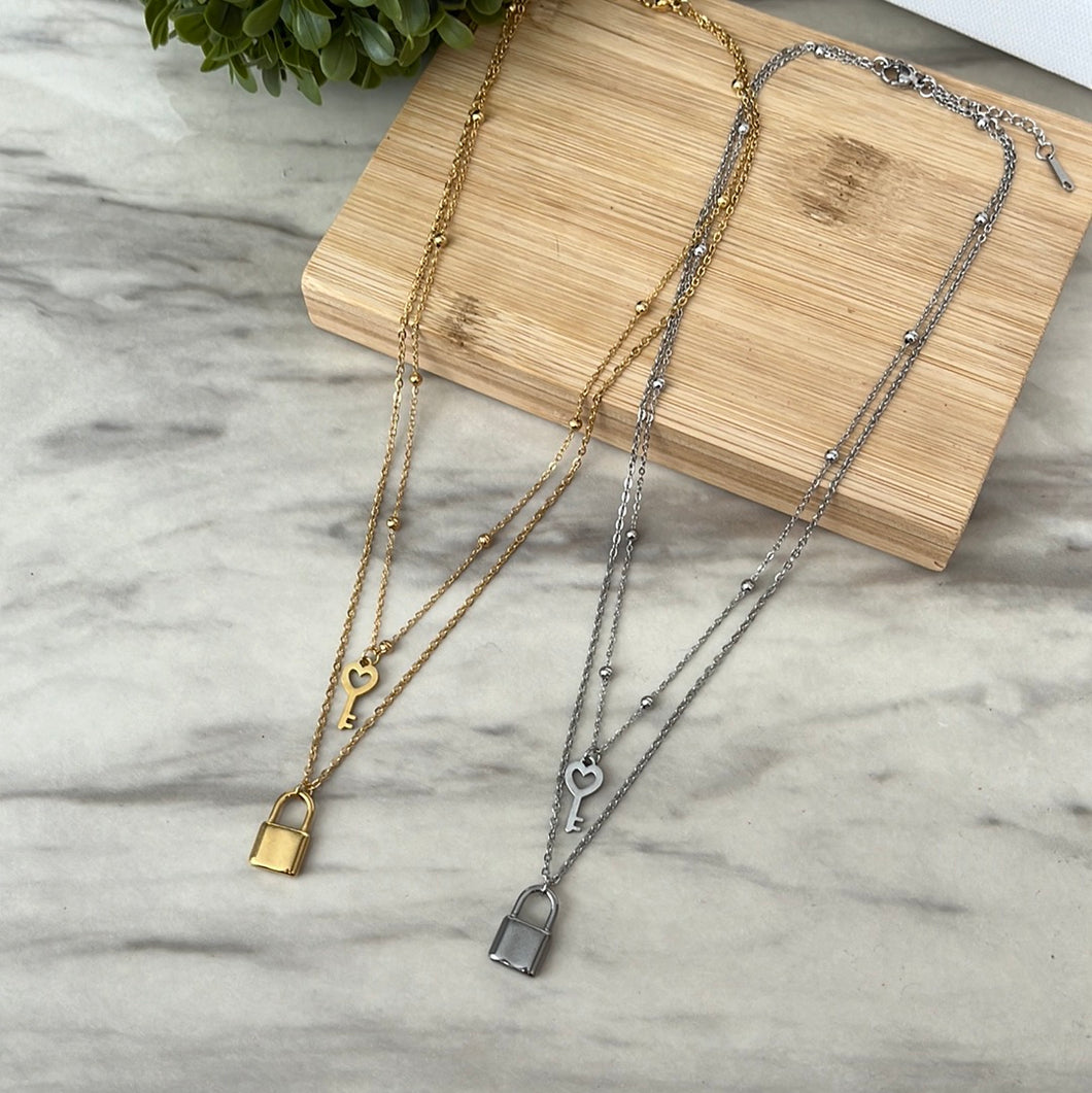 Locked Keyheart Necklace Liquidación
