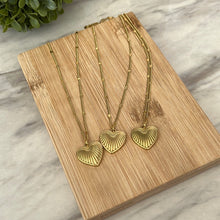 Striped Heart Necklace