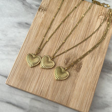 Striped Heart Necklace