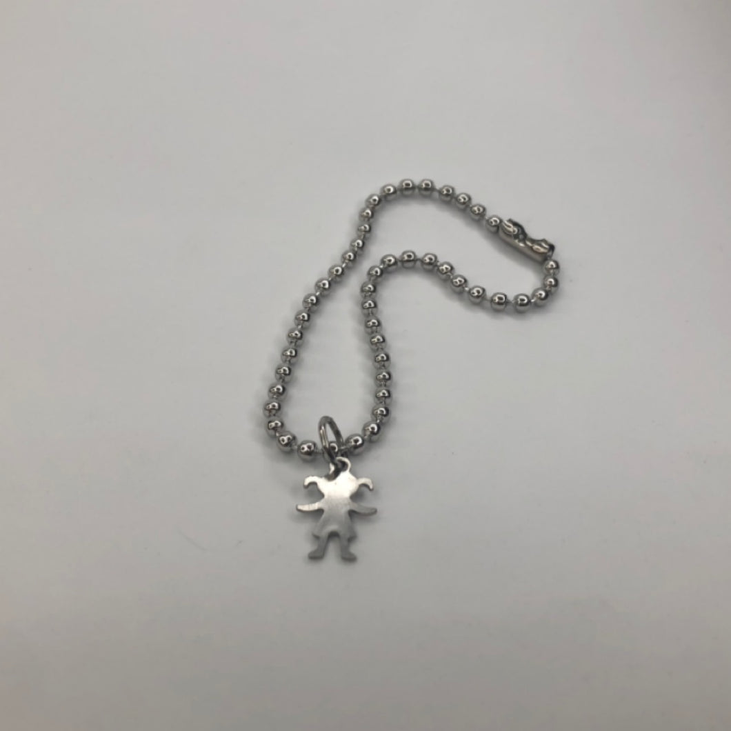 Pulsera Charm Nena Plata Militar Liquidación